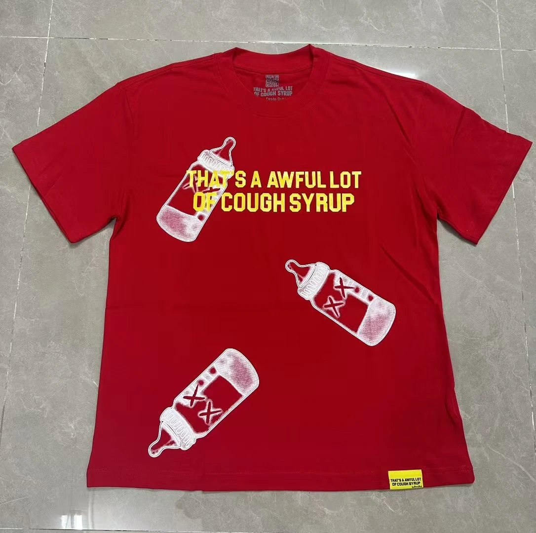 Unbranded T-Shirts Graphic Print Crew Neck — TS07-Red
