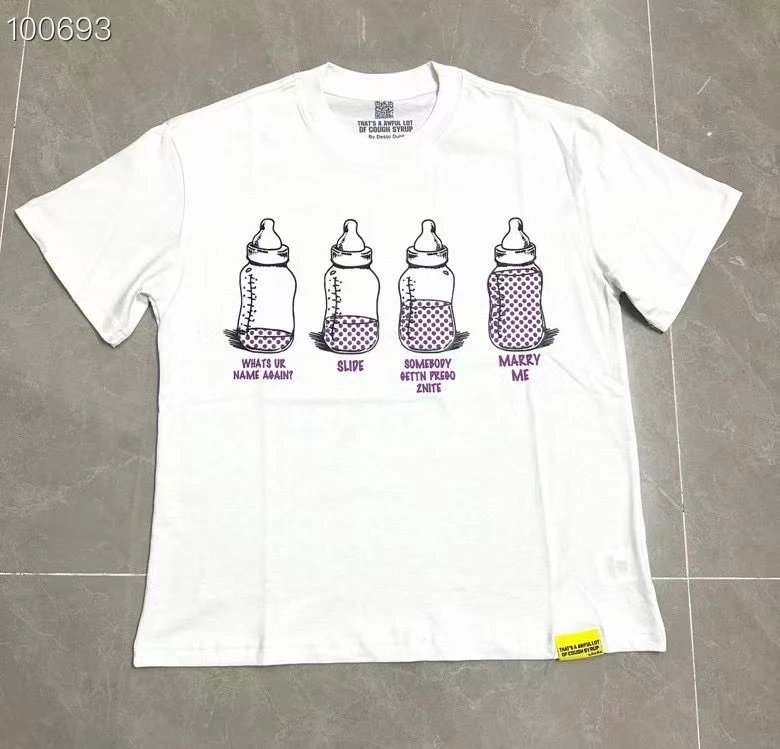 Unbranded T-Shirts Graphic Print Crew Neck — TS13-White