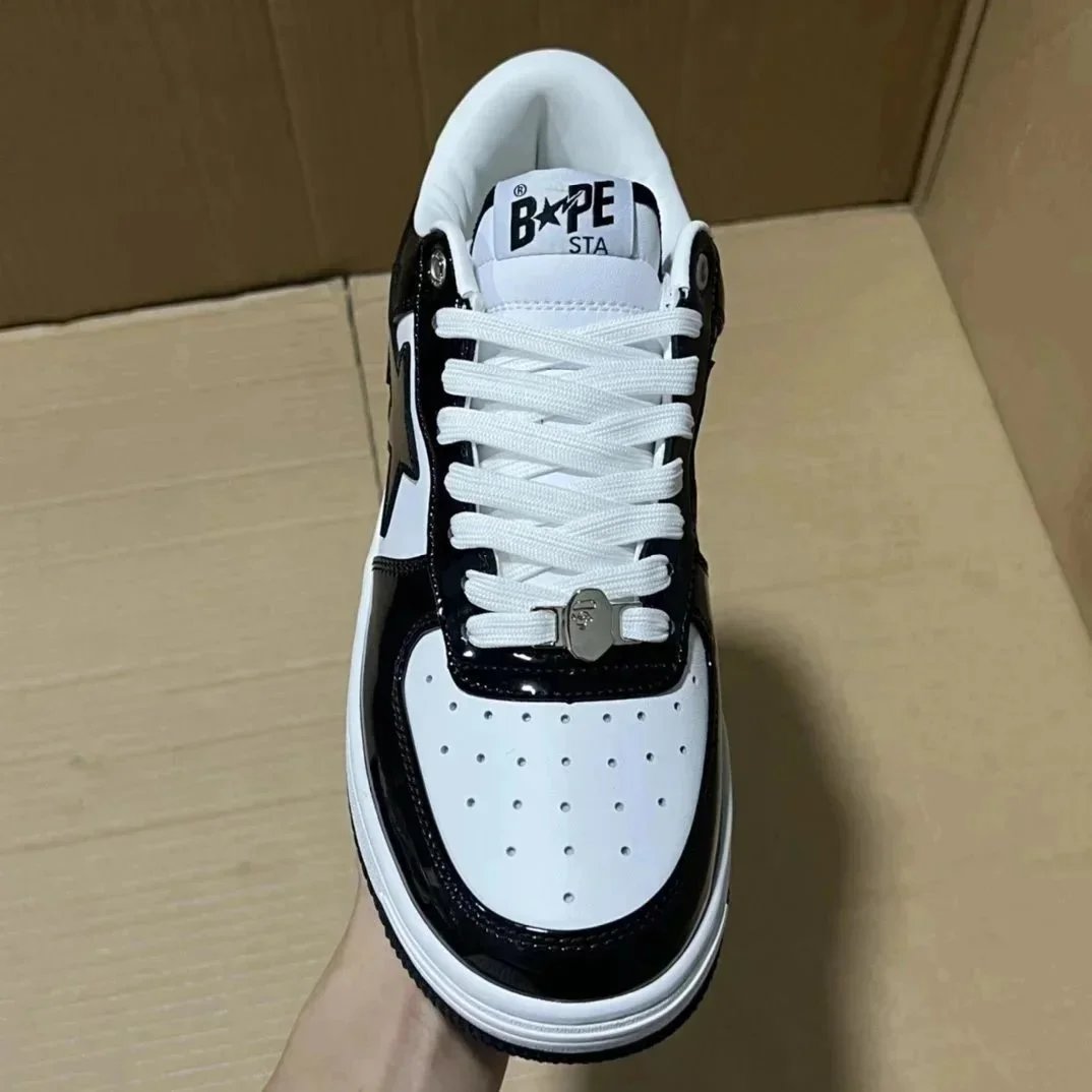 A Bathing Ape Sta 360-470 White Black Star Sneakers