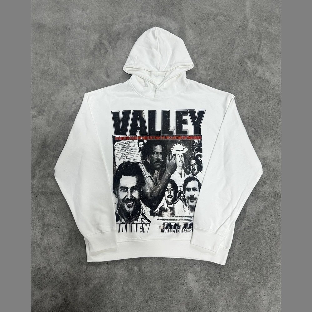 Unbranded Hoodies & Sweatshirts Graphic-print pullover hoodie — VA 02 white
