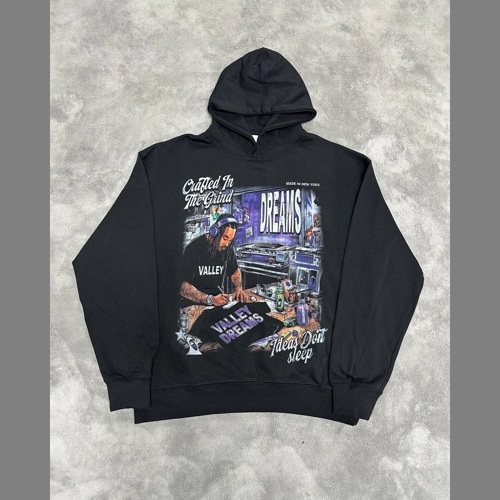 Unbranded Hoodies & Sweatshirts Graphic-print pullover hoodie — VA 18 Black