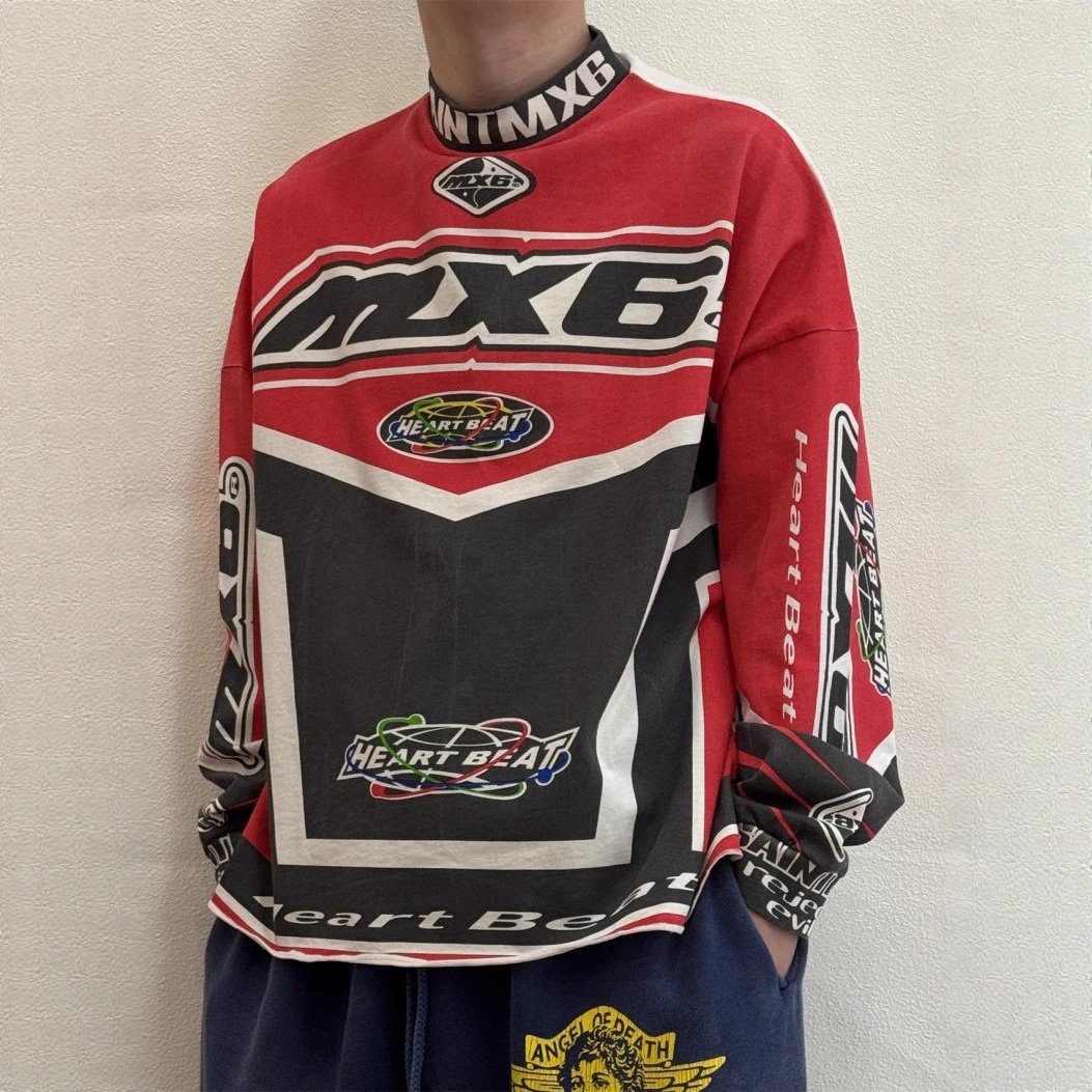 MX6 Heart Beat Red Black White Motocross Jersey