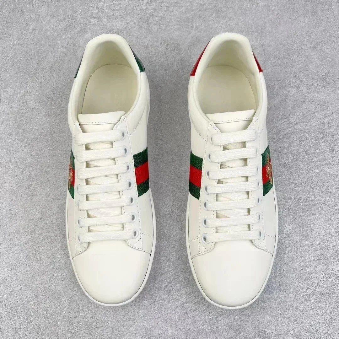 Gucci Ace White Embroidered Sneakers