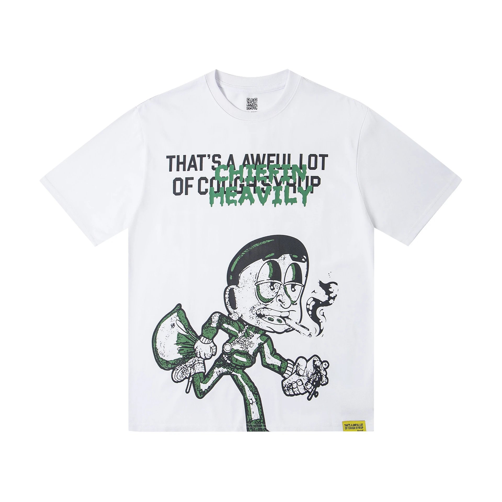 Unbranded T-Shirts Graphic Print Crew Neck — TS02-White