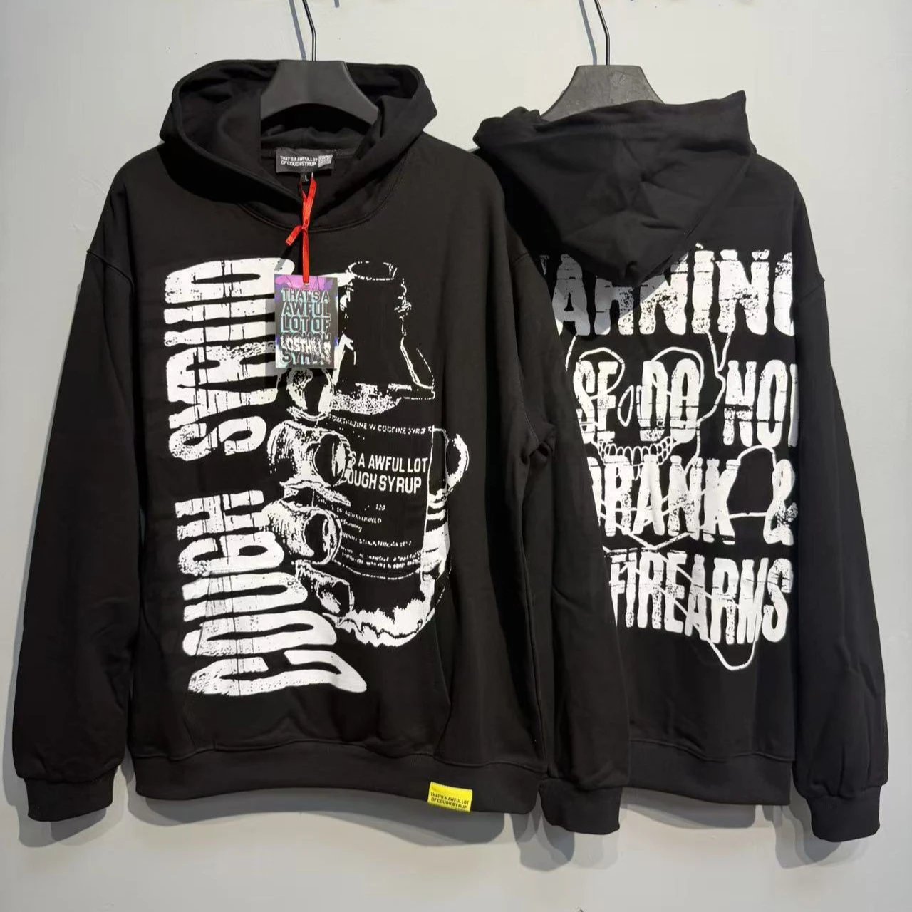 That's A Awful Lot Of Cough Syrup Black Graphic Hoodie