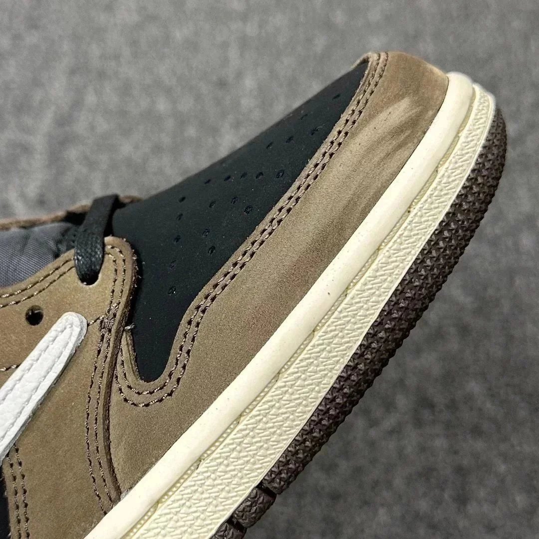 Travis Scott x Nike Air Jordan 1 Olive Camo Collaboration Sneakers