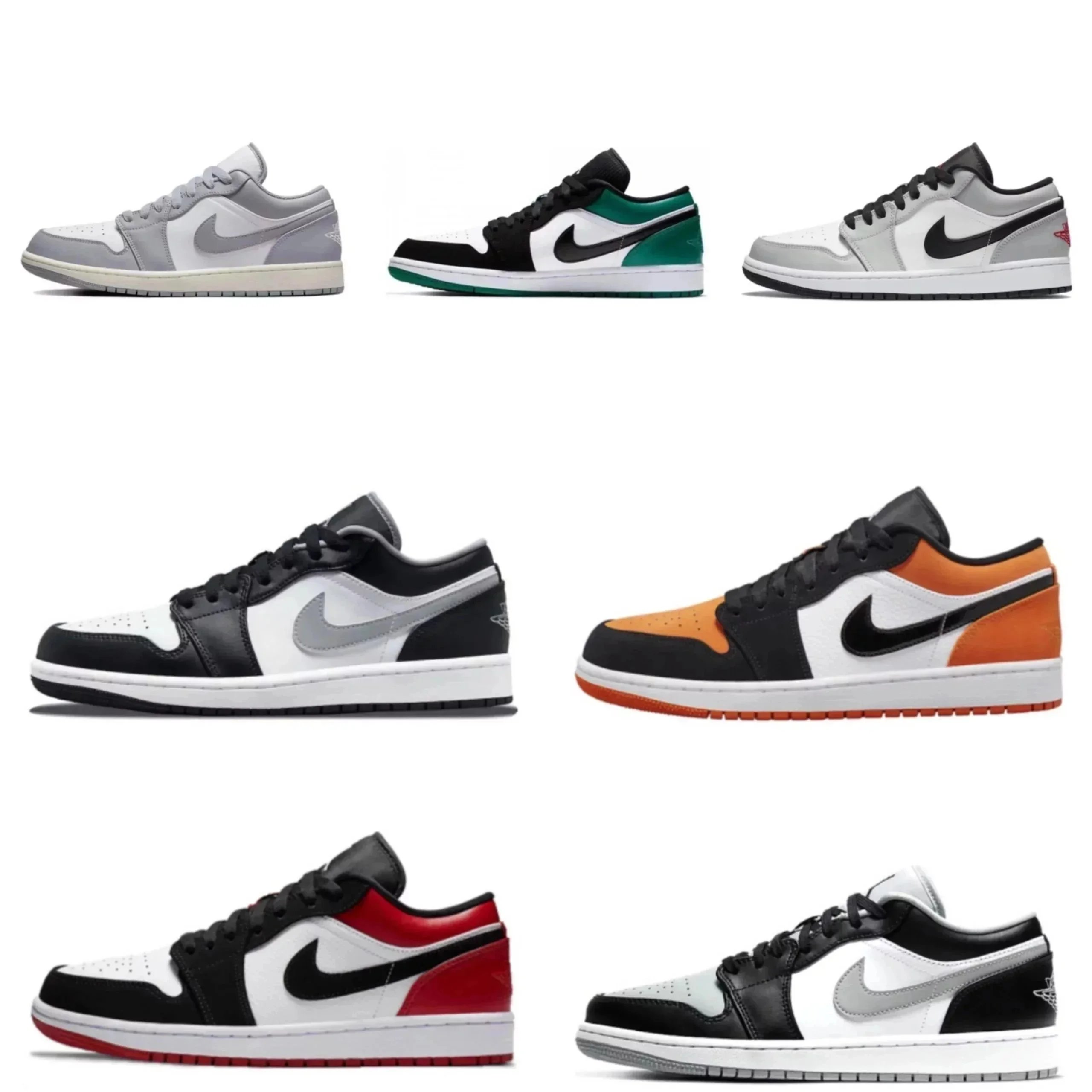Nike Air Jordan 1 Low Multi Color Casual Sneakers