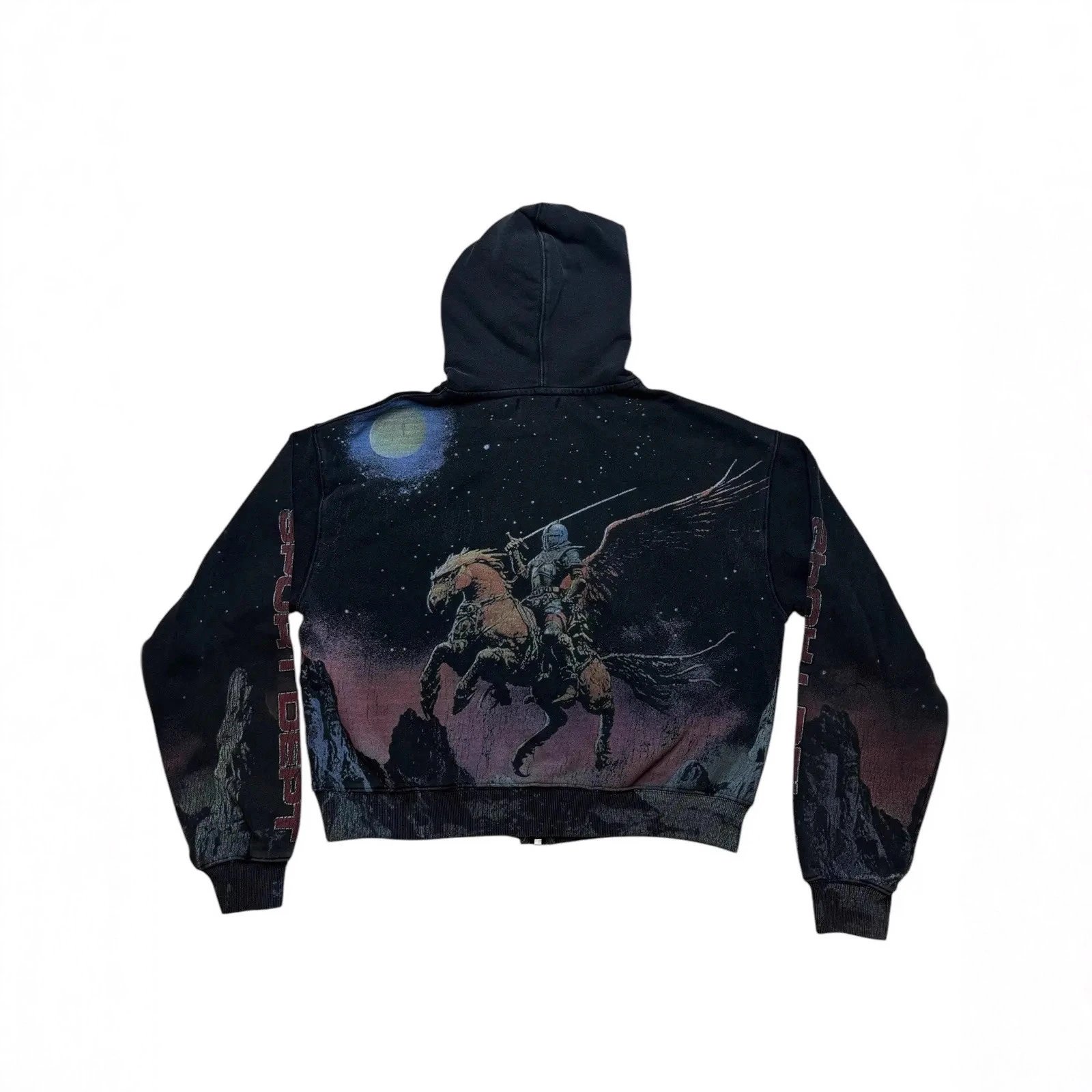 Valley Sport Dept Black Graphic Zip-Up Hoodie