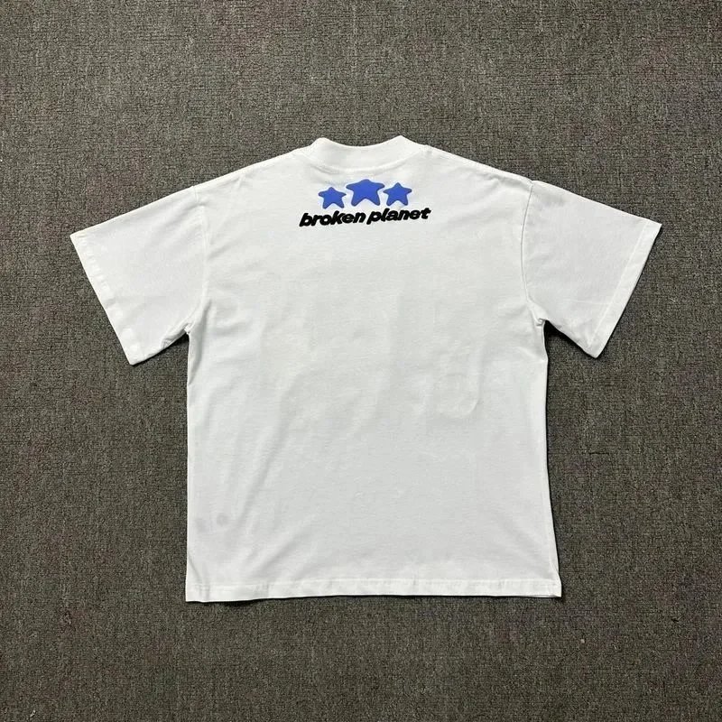 Broken Planet White Graphic Print Streetwear T-Shirt