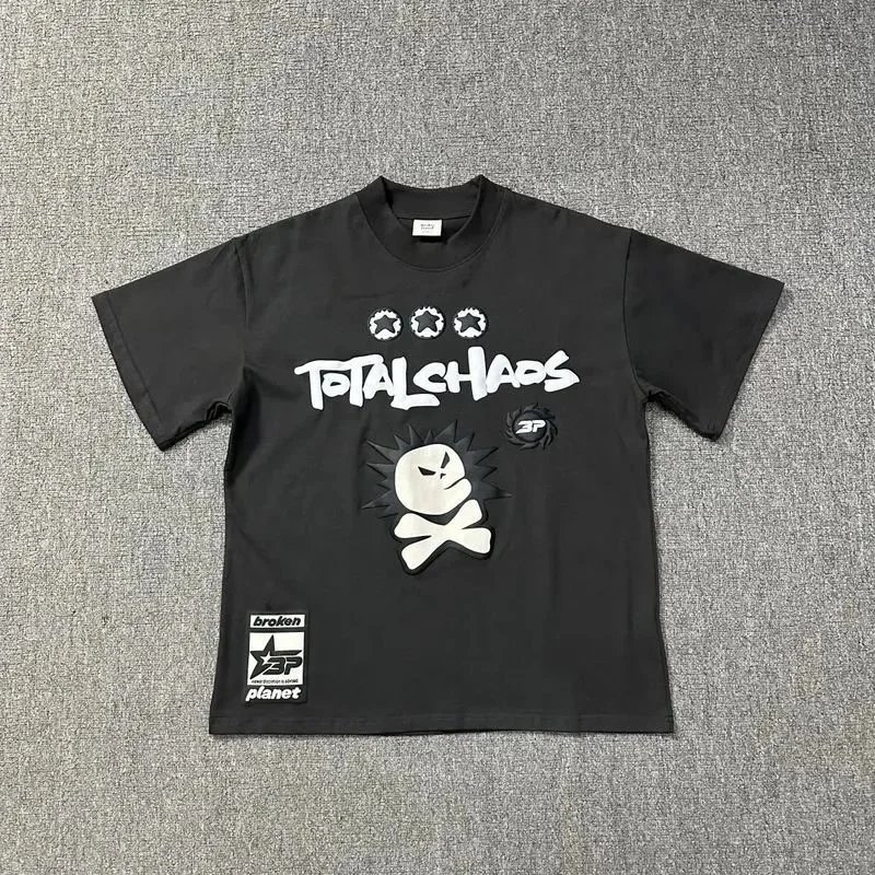 Total Chaos Graphic Black Oversized T-Shirt