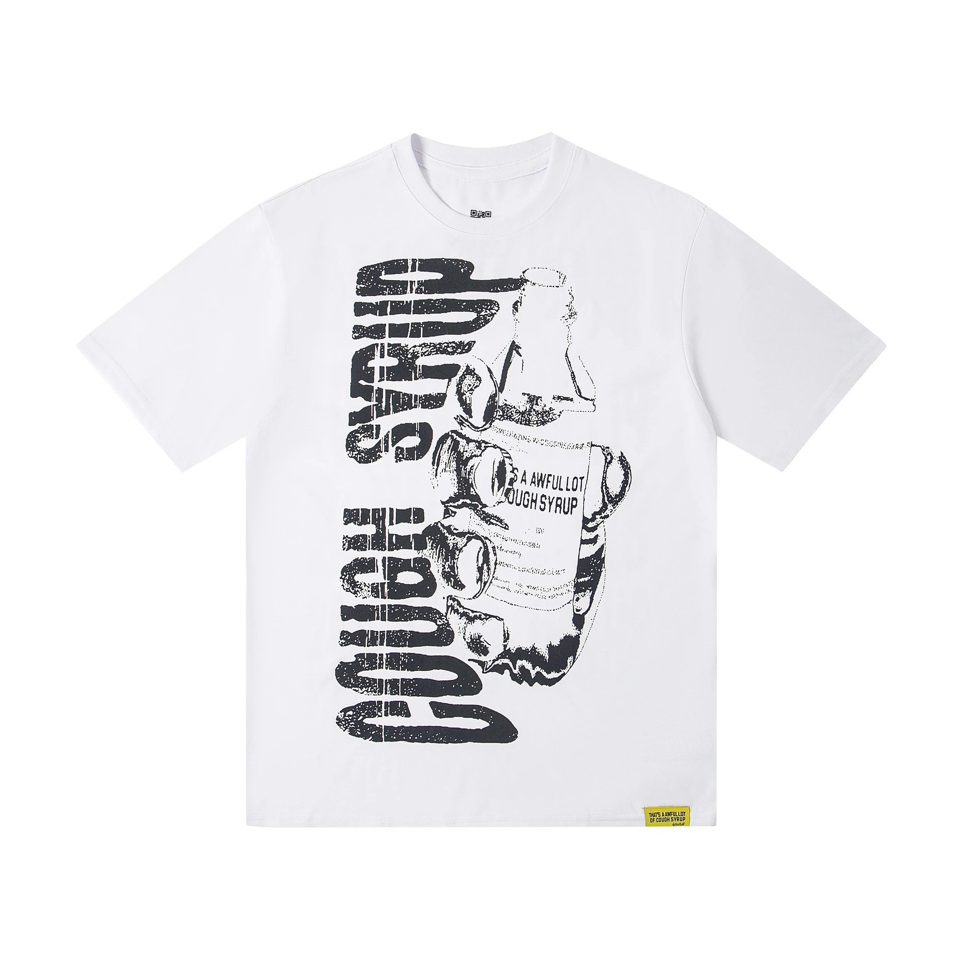 Unbranded T-Shirts Graphic Print Crew Neck — TS08-White