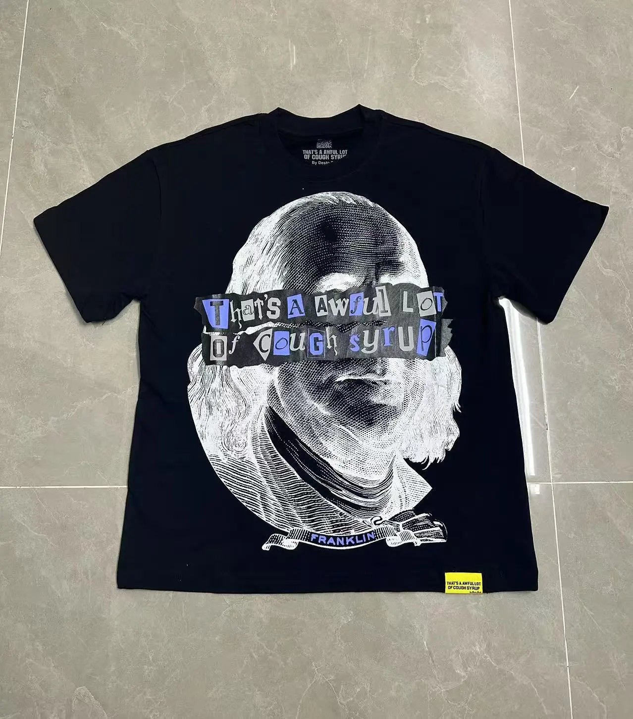 Unbranded T-Shirts Graphic Print Crew Neck — TS032 Black