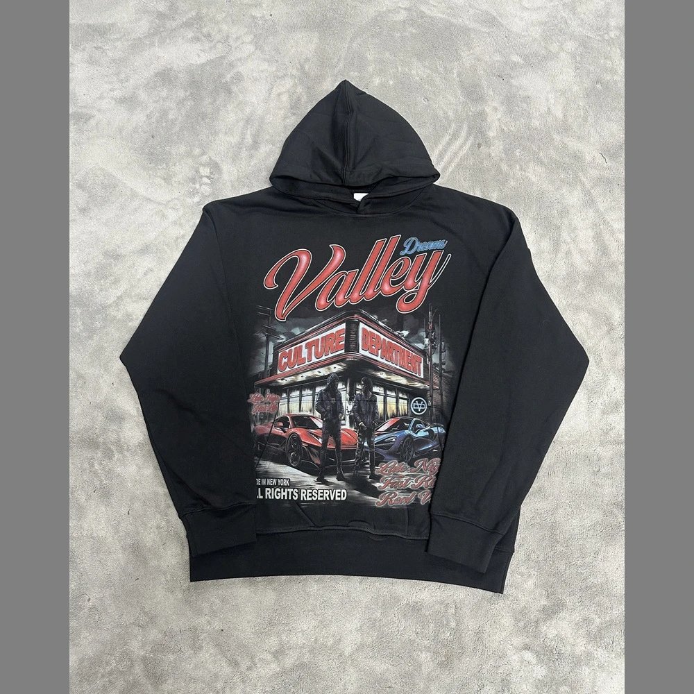 Unbranded Hoodies & Sweatshirts Graphic-print pullover hoodie — VA 05 Black