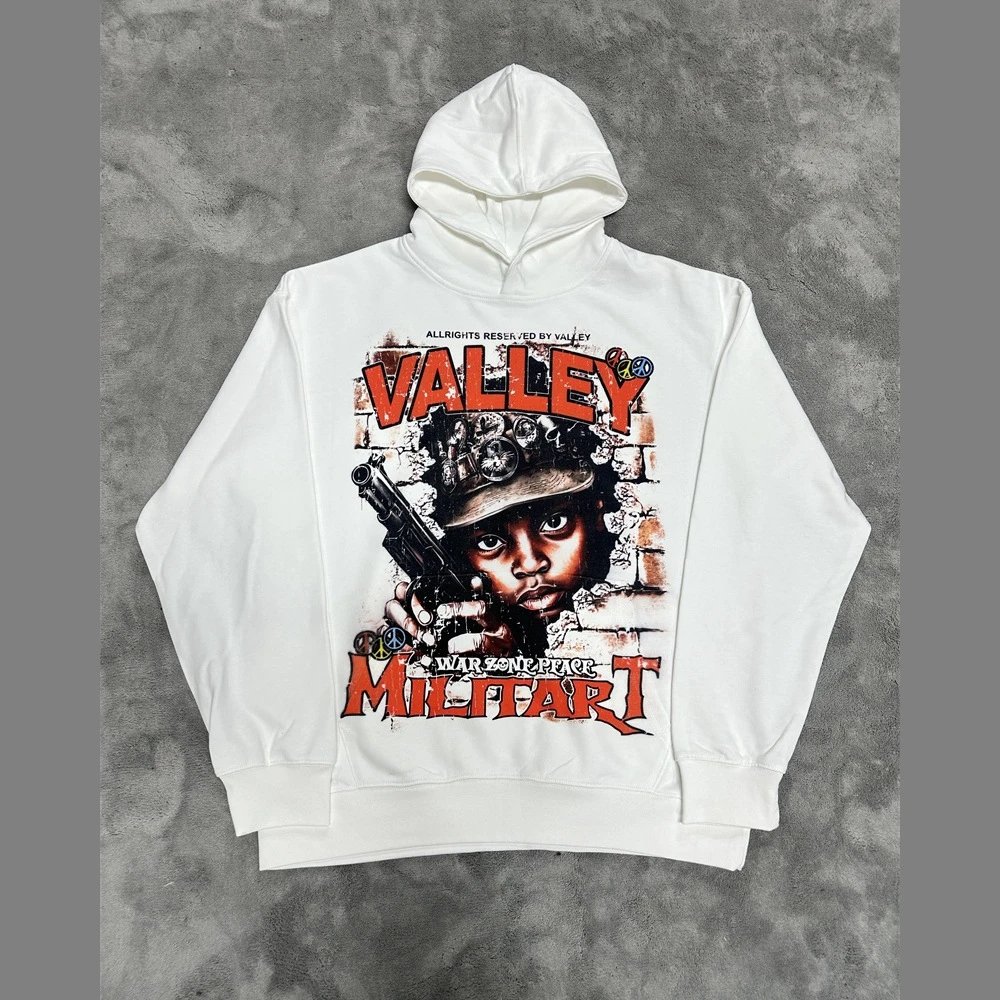 Unbranded Hoodies & Sweatshirts Graphic-print pullover hoodie — VA 21 white