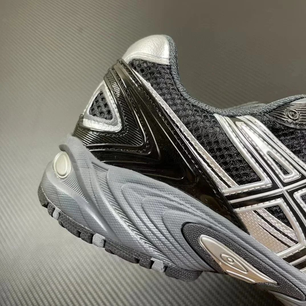 Asics Gel-Kayano Silver Black Mesh Running Shoes