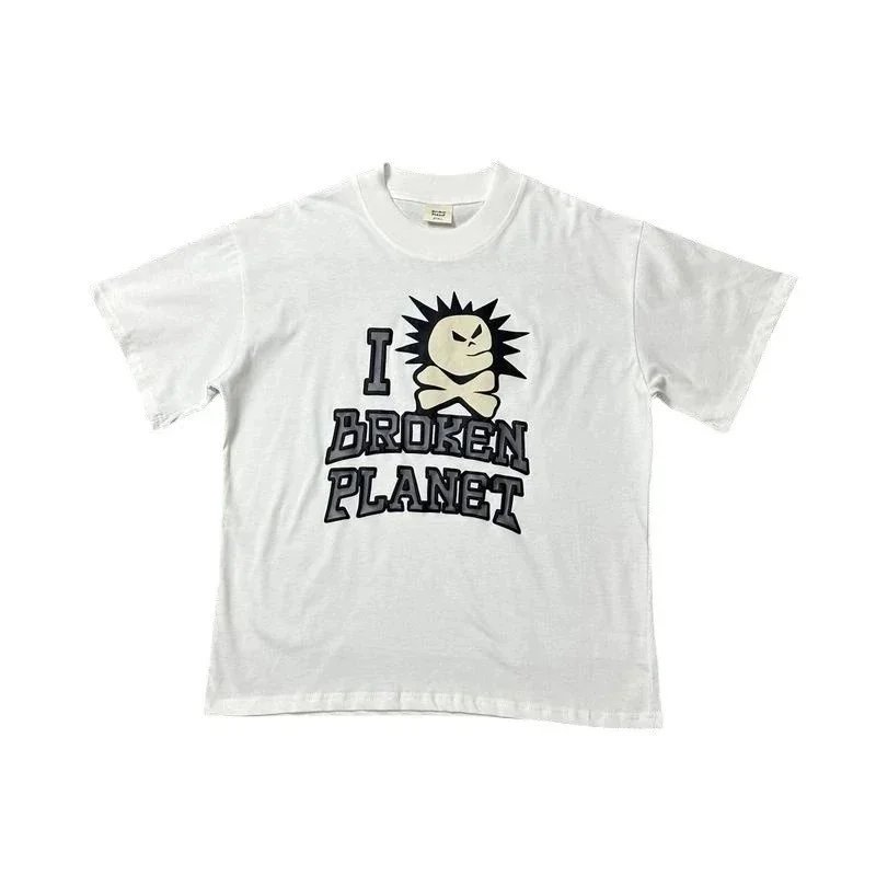 I Broken Planet White Graphic Print T-Shirt
