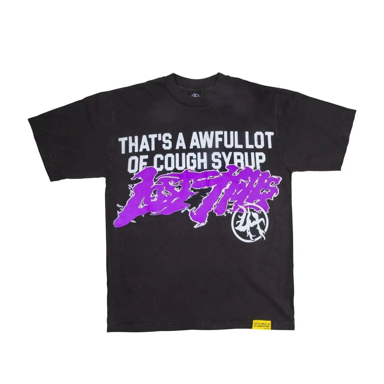 White Graphic Tee Purple Black Streetwear T-Shirt