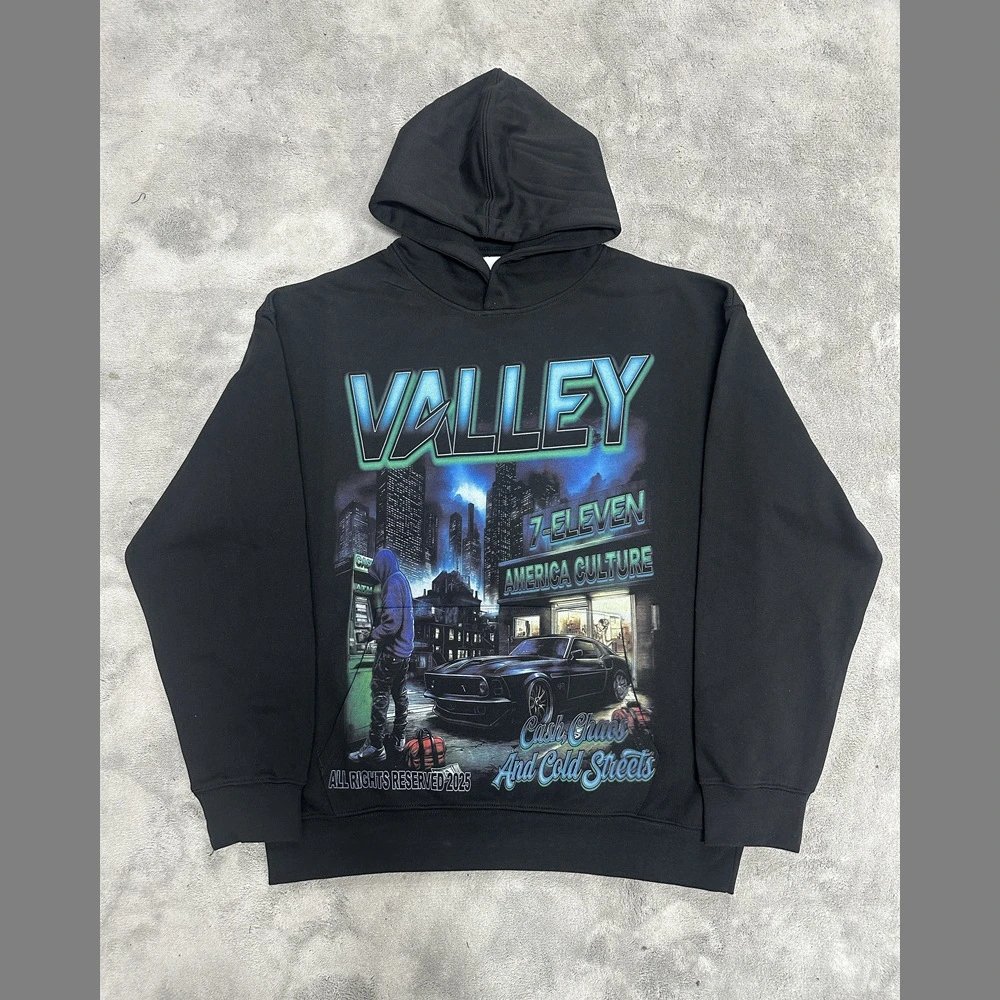 Unbranded Hoodies & Sweatshirts Graphic-print pullover hoodie — VA 19 Black