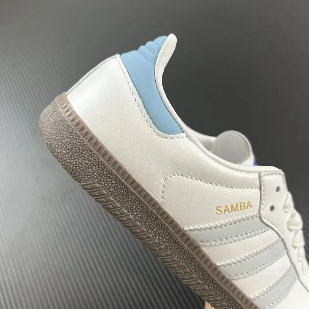 Adidas Samba White Light Blue Casual Sneakers