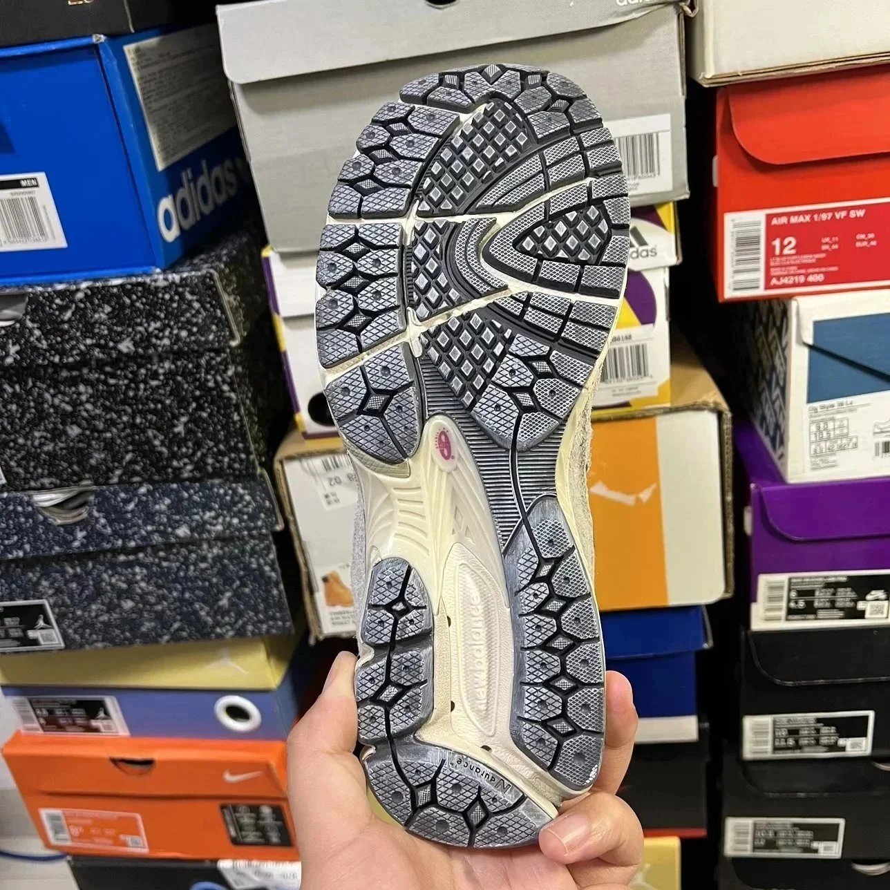 New Balance 2002R Grey Distressed Retro Running Shoes