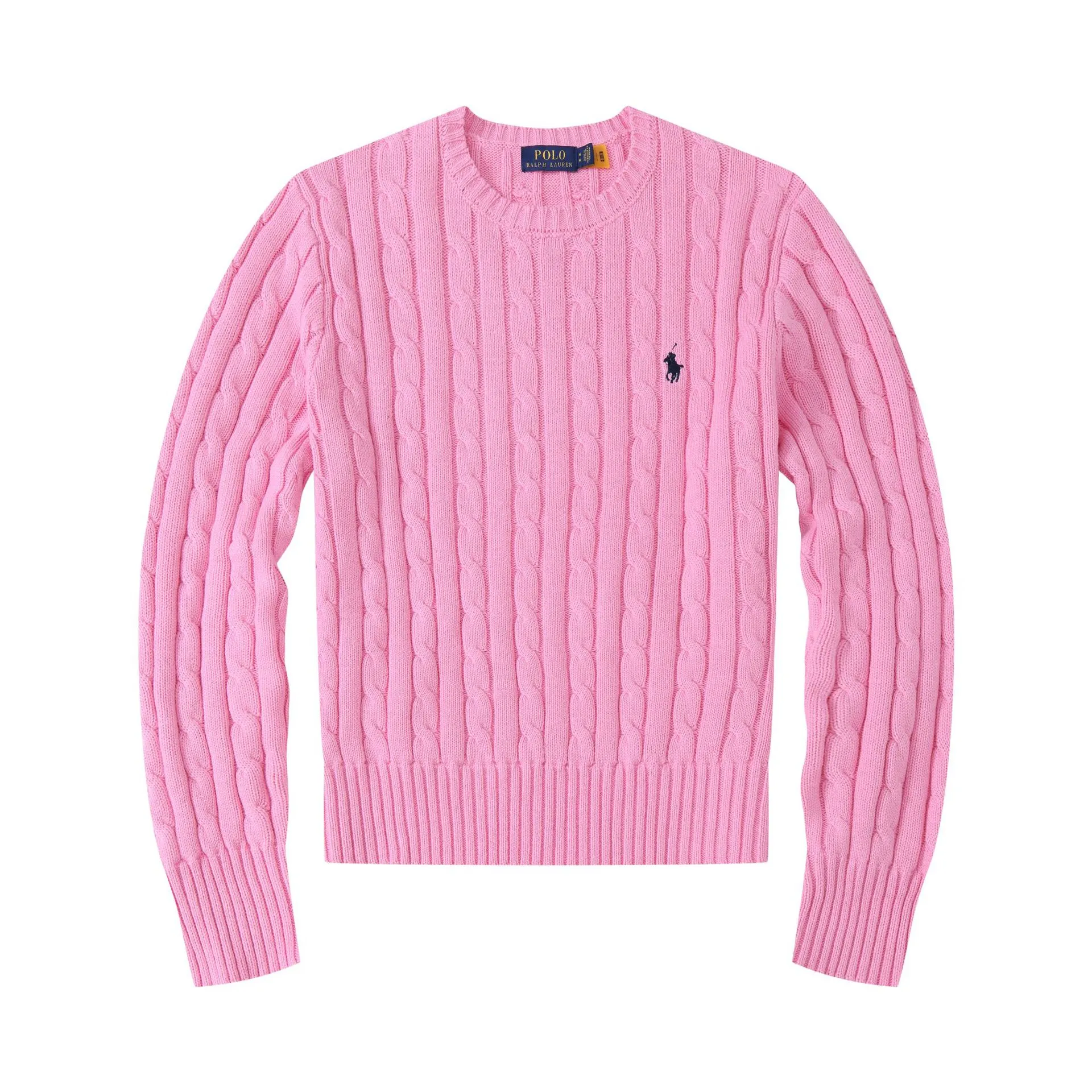 Ralph Lauren Classic Cable-Knit Crewneck Wool Sweater