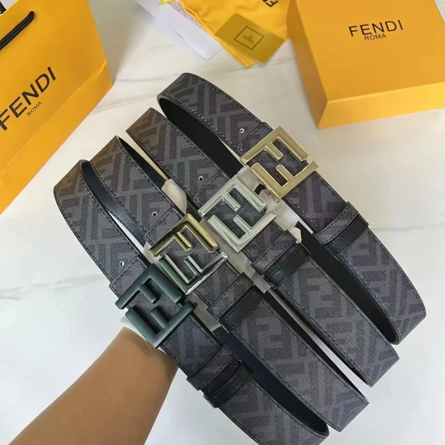 Fendi Belts FF Monogram Double-F Buckle Belt product detail image 5