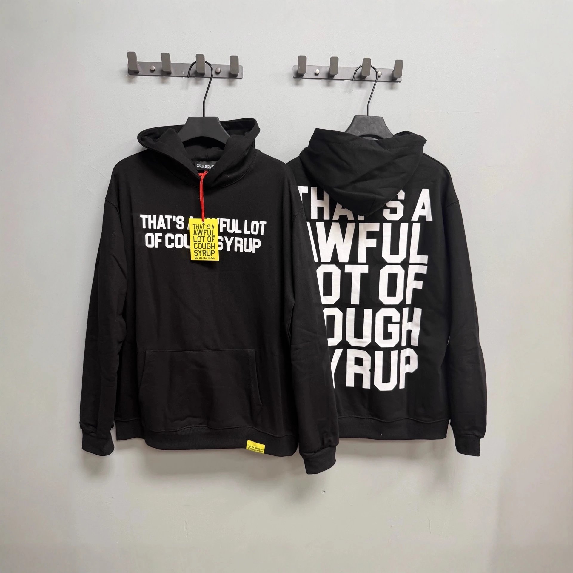 Red Graphic Hoodie That's A Awful Lot Of Cough Syrup Streetwear