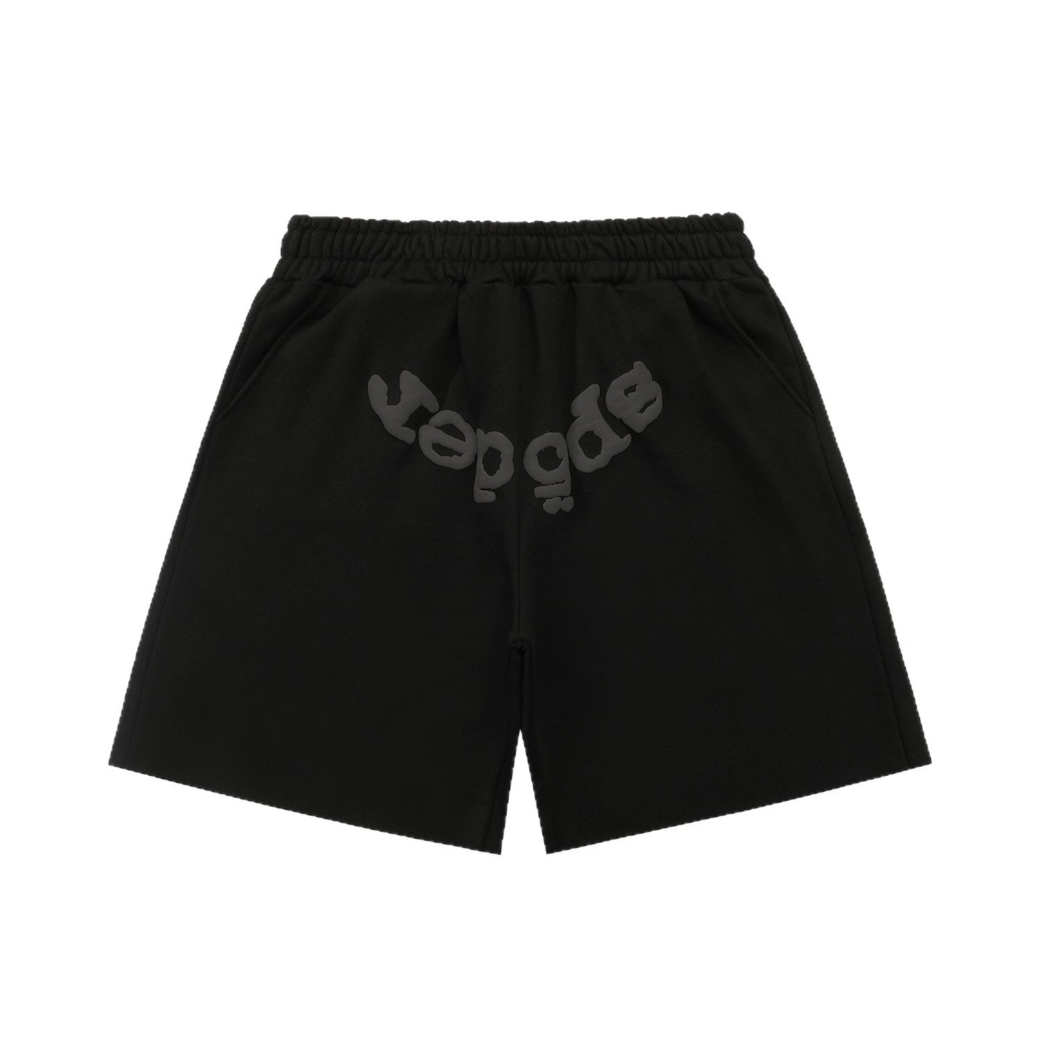 Apede Mod White Blue Yellow Black Embroidered Logo Sweat Shorts