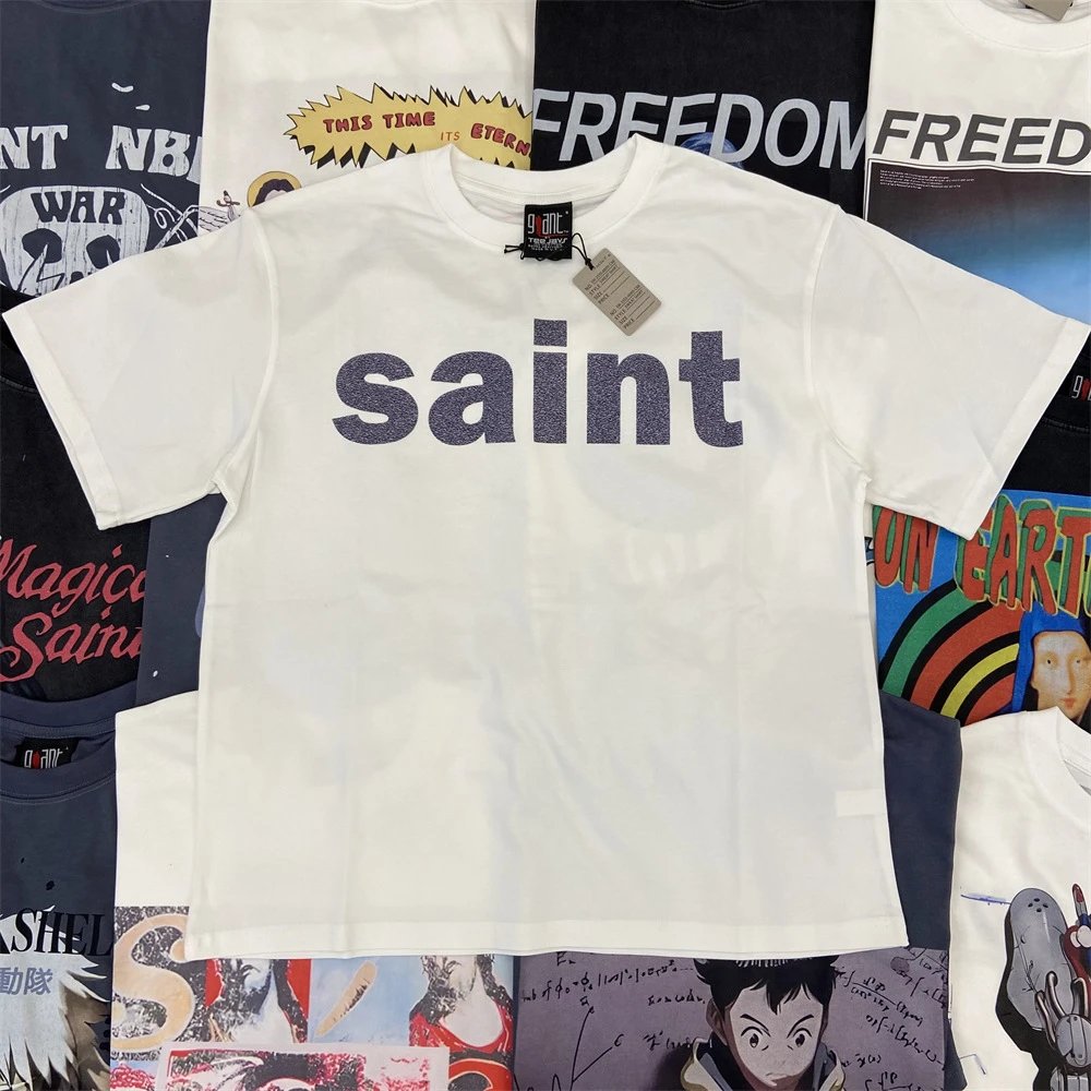Sweet Saint White Graphic Print Oversized T-Shirt