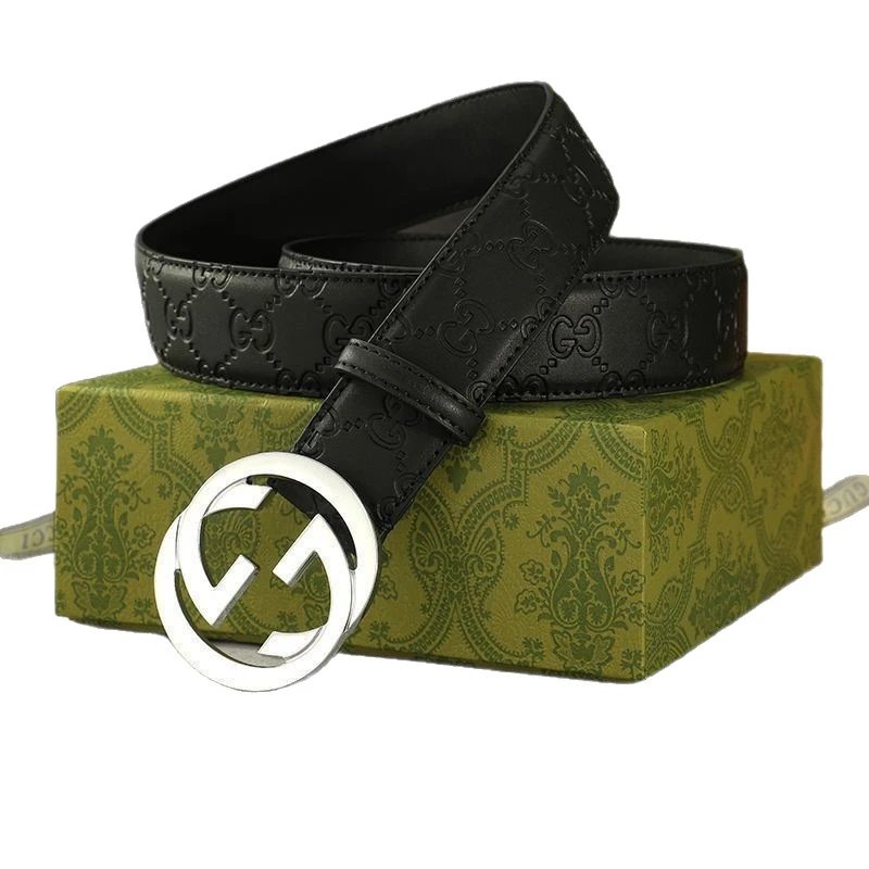 Gucci GG Marmont Gray Webbing Belt