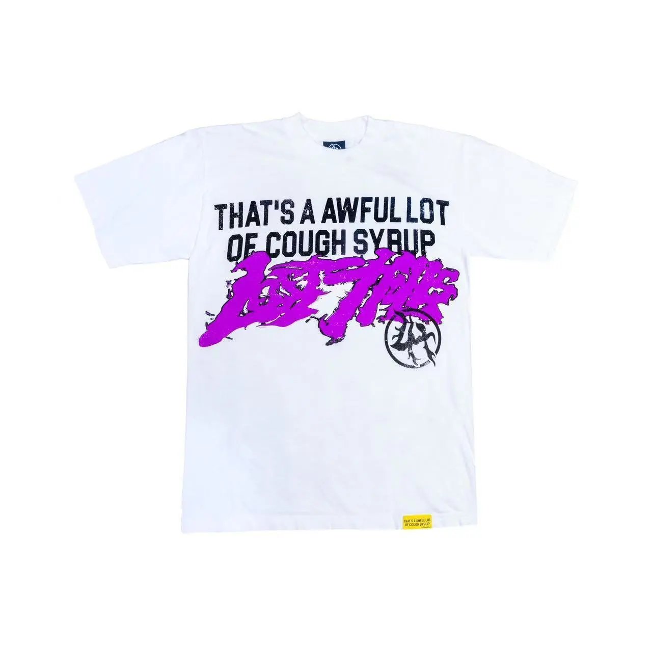 White Graphic Tee Purple Black Streetwear T-Shirt