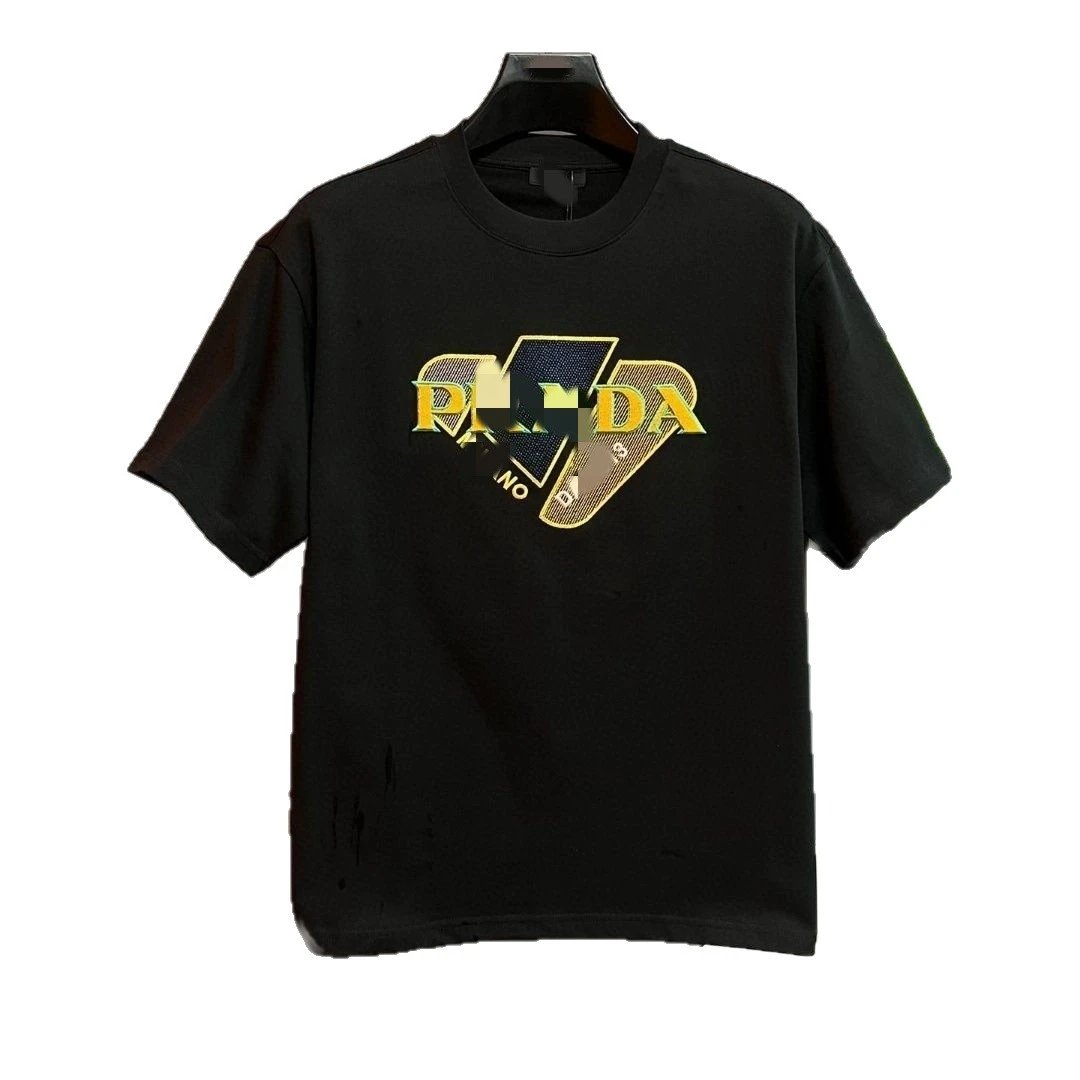 Prada Logo Print Black Green White Graphic T-Shirt