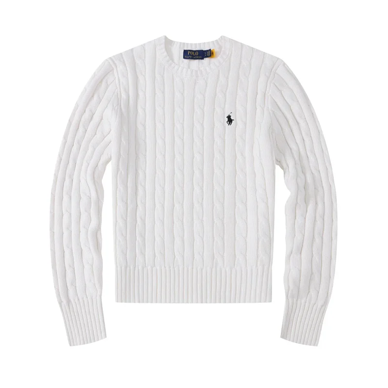 Ralph Lauren Classic Cable-Knit Crewneck Wool Sweater - rep swetry