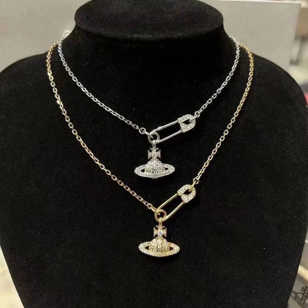 Vivienne Westwood Silver Crystal Orb Pendant Necklace