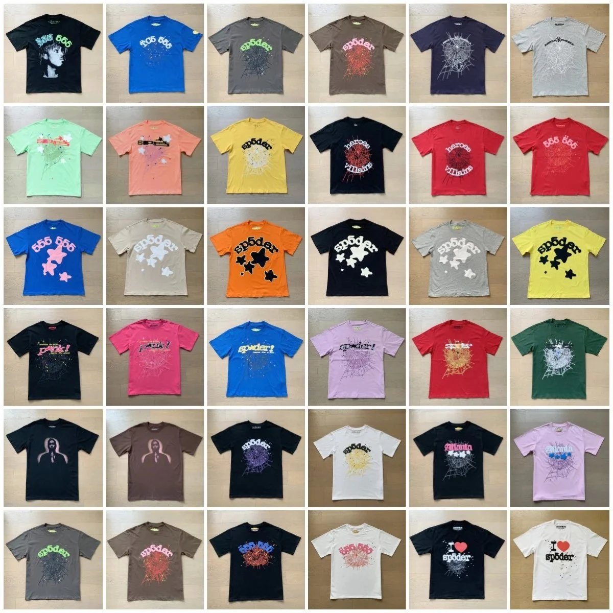 Spoder Graphic Print Multicolor Streetwear T-Shirt