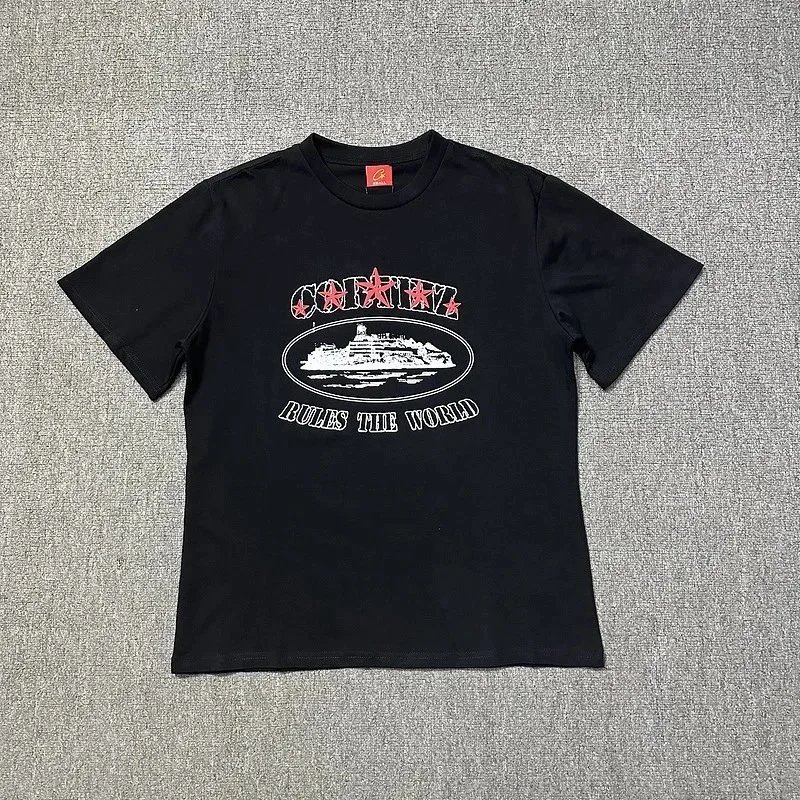 Cortez Graphic Print Black Streetwear T-Shirt