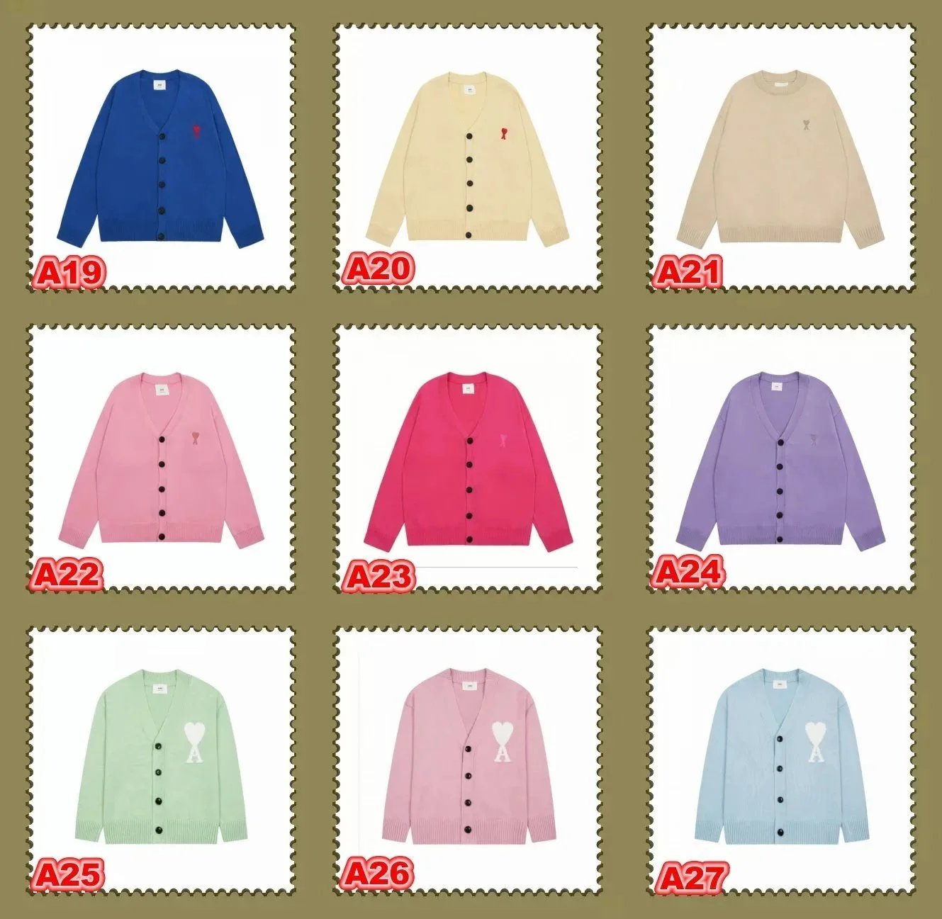 Ami Paris Heart Logo Knit Sweater