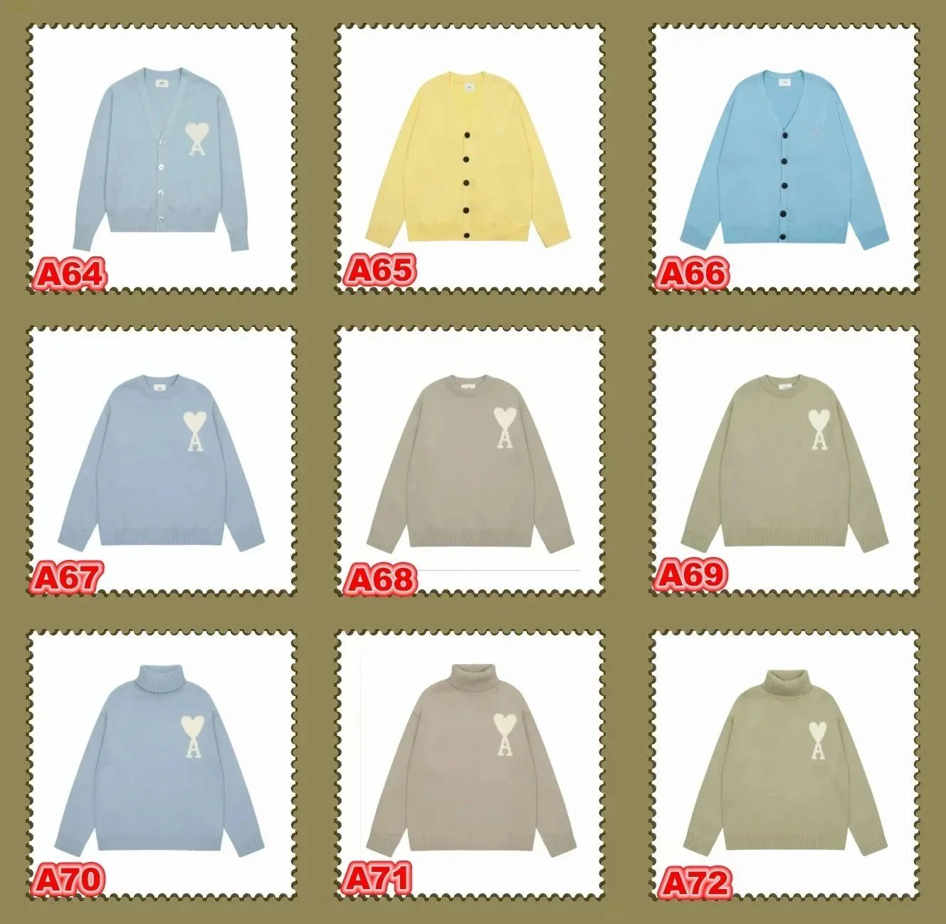 Ami Paris Heart Logo Knit Sweater