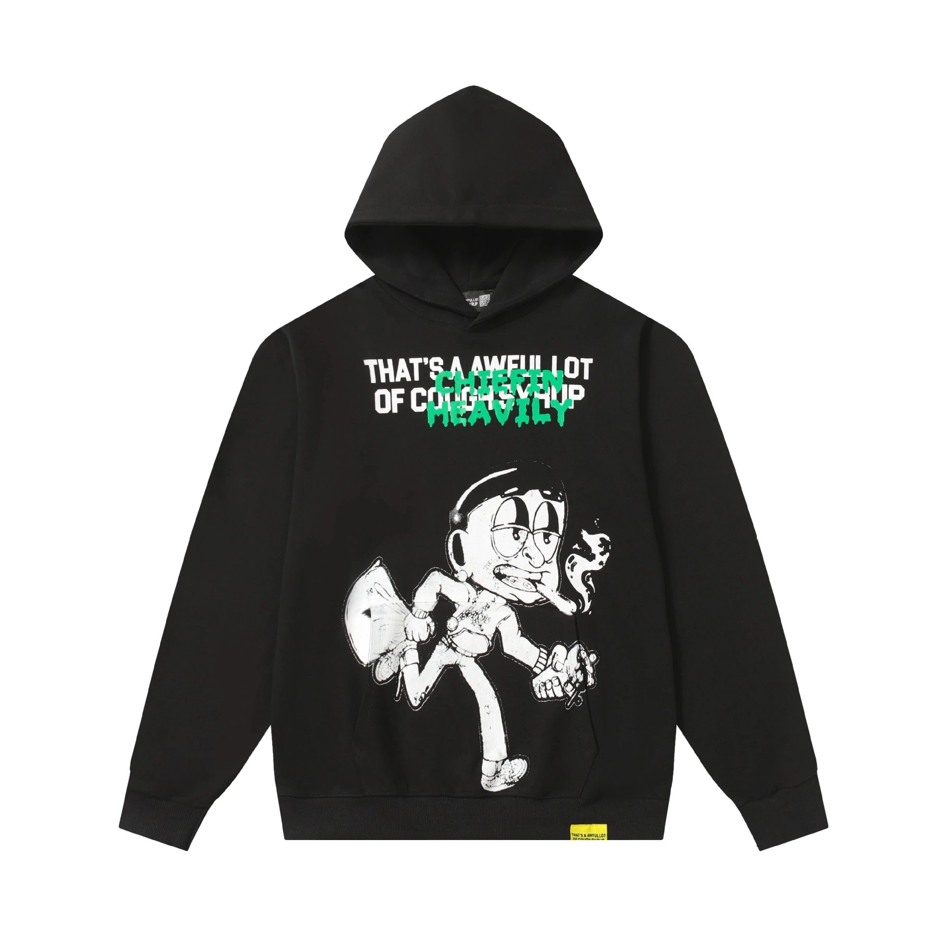 Chieftain Heavyly Black Graphic Hoodie
