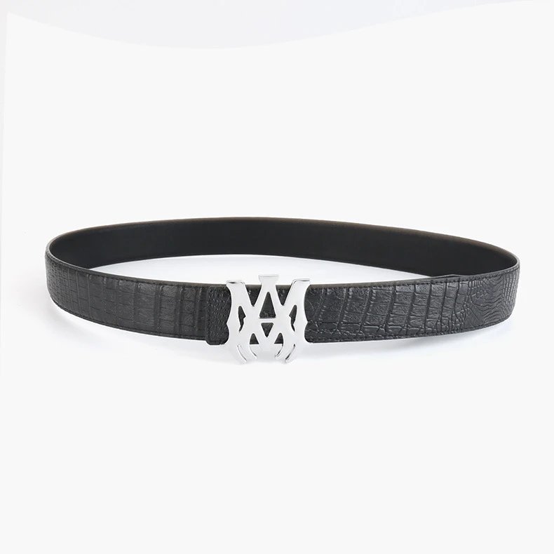 Leather Belt Black Gothic Buckle Style