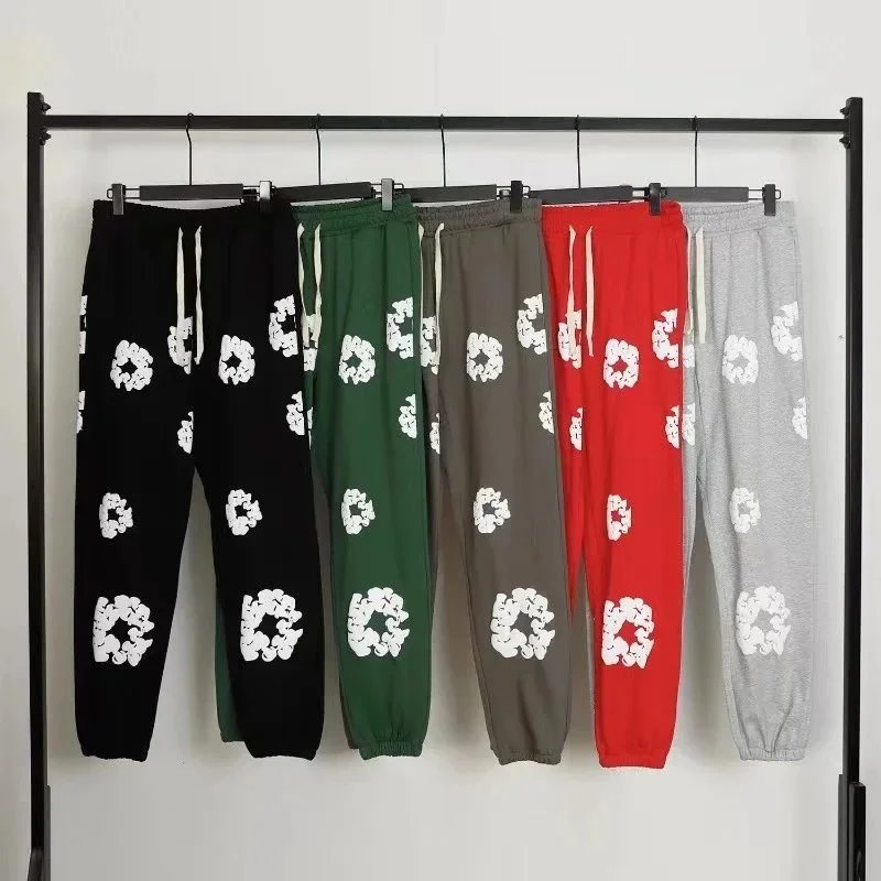 Cotton Hoodie Black Green Olive Red Gray Floral Print Oversized Sweatshirt