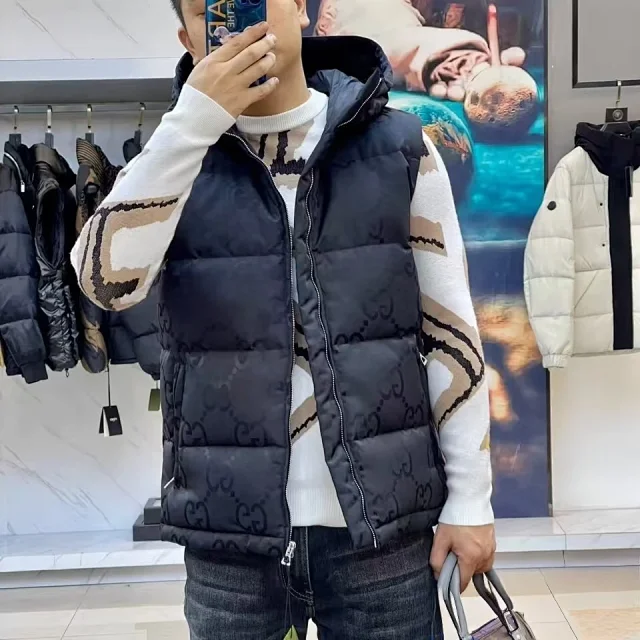 Gucci Vests Hooded Monogram Puffer Vest product detail image 21