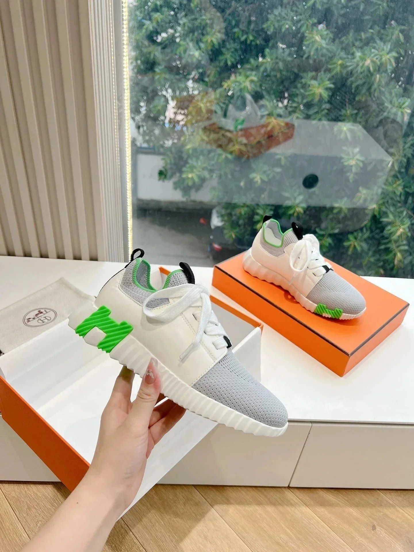 Hermès Sneakers Bouncing knit high-top — Figure 14