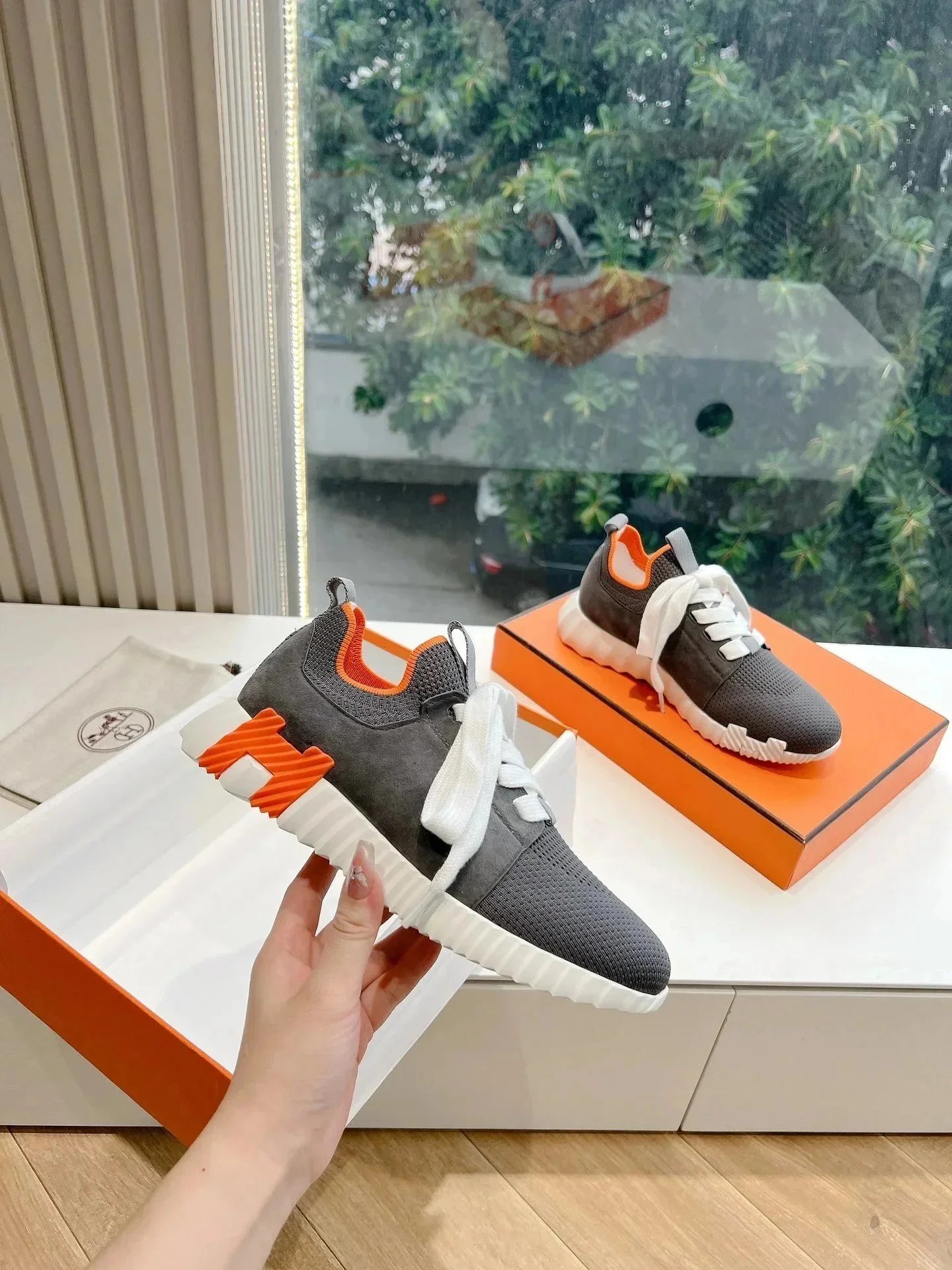Hermès Sneakers Bouncing knit high-top — Figure 23