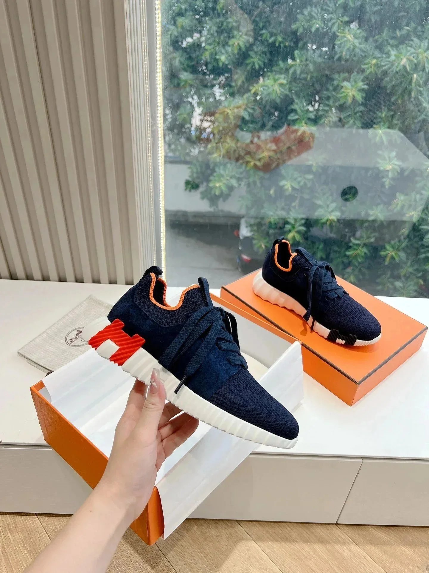 Hermès Sneakers Bouncing knit high-top — Figure 26