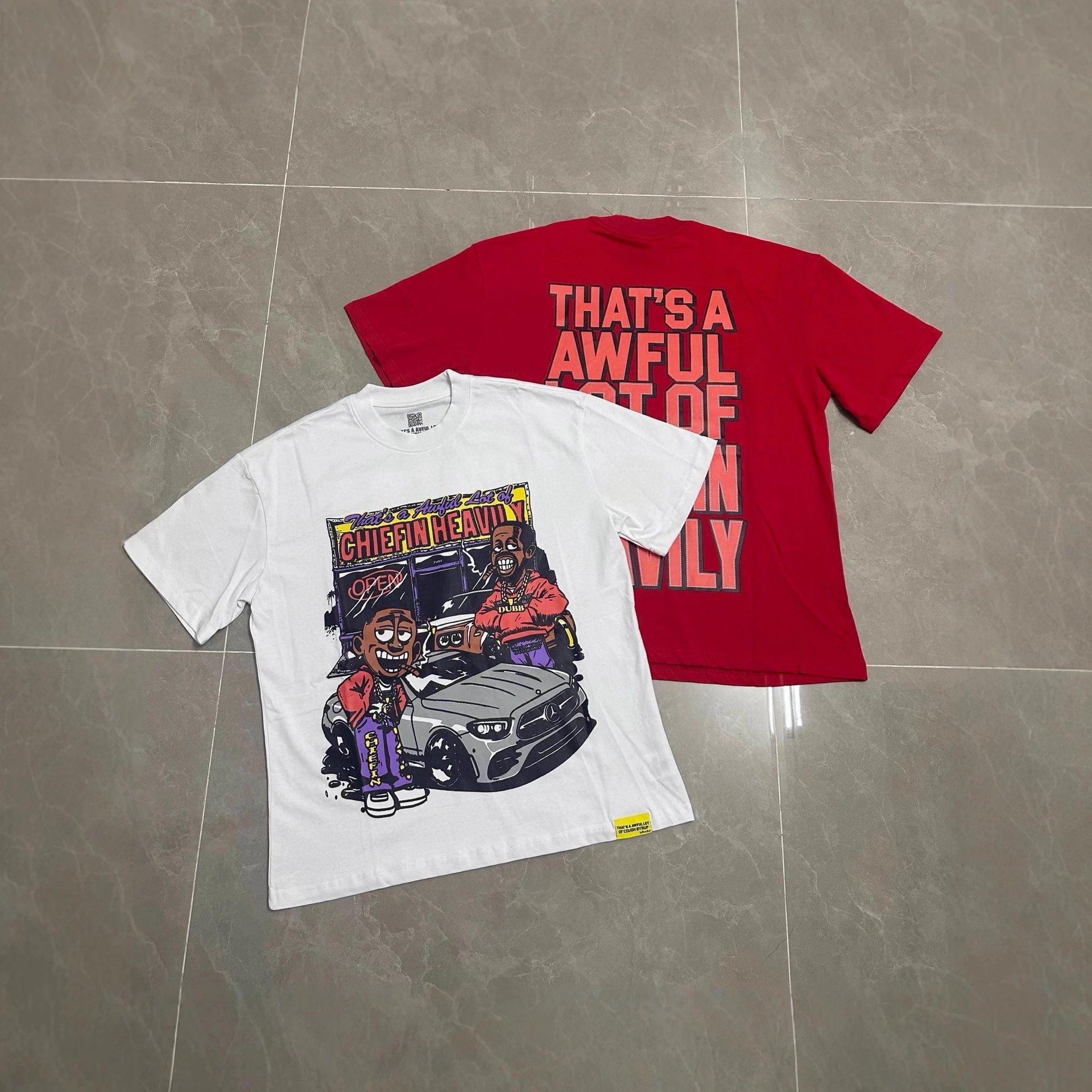 Graphic Print White Red Streetwear T-Shirt