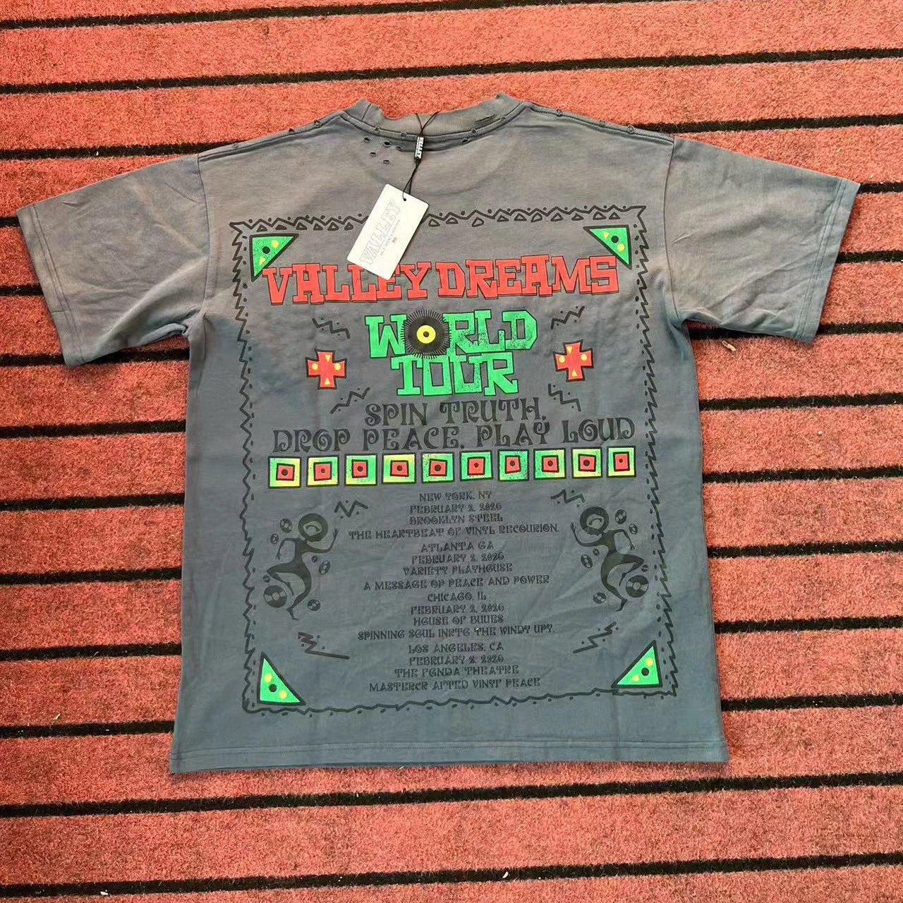 Valley Dreams Gray Graphic Print Streetwear T-Shirt