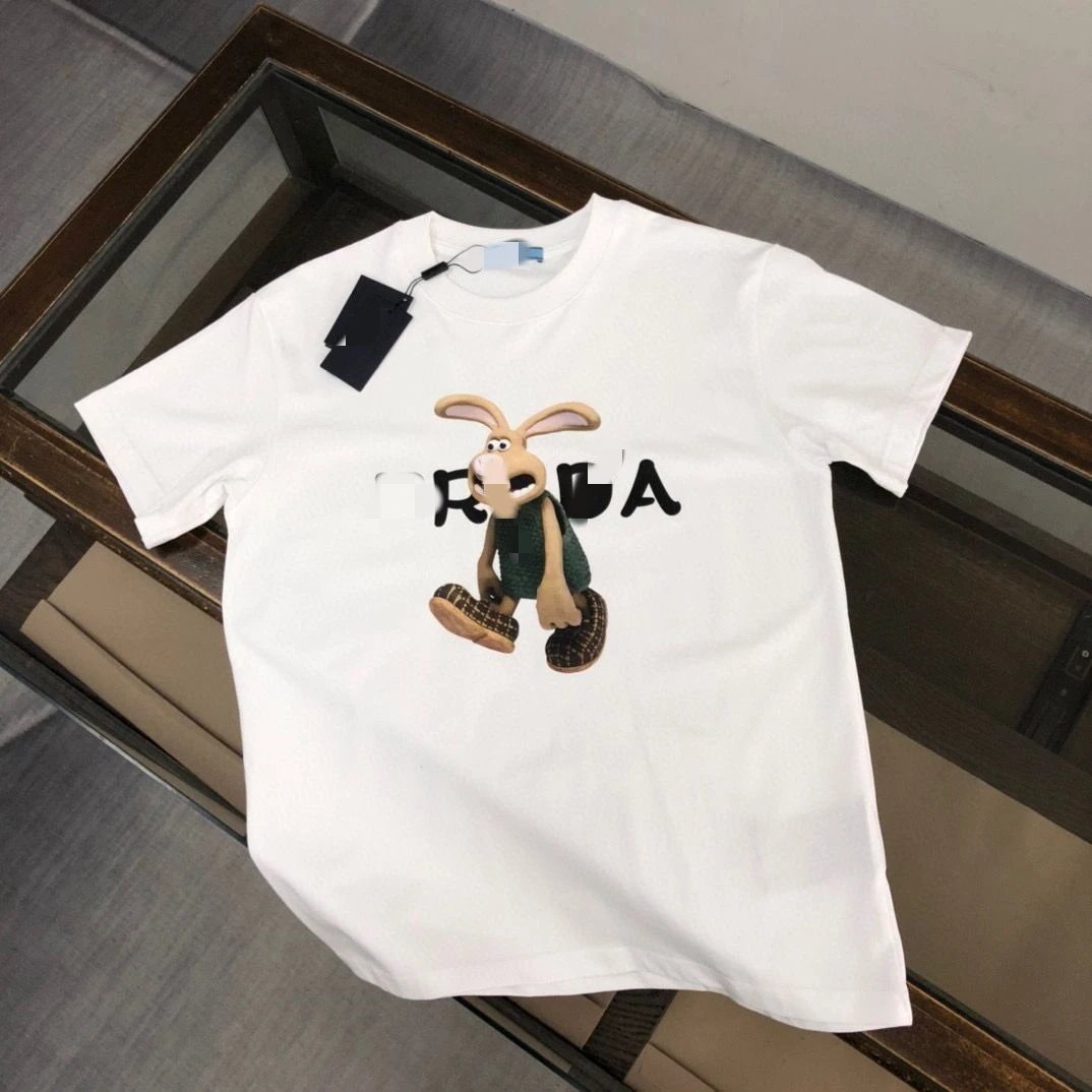 Prada Logo Print Black Green White Graphic T-Shirt