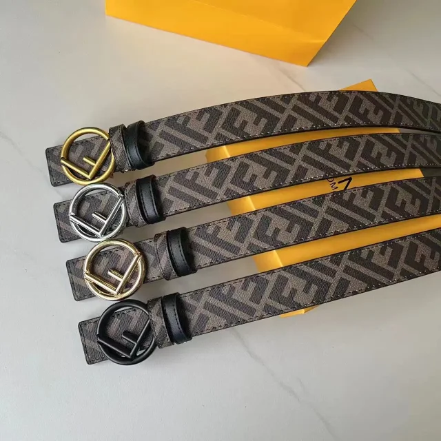 Fendi Belts FF Monogram Double-F Buckle Belt product detail image 6
