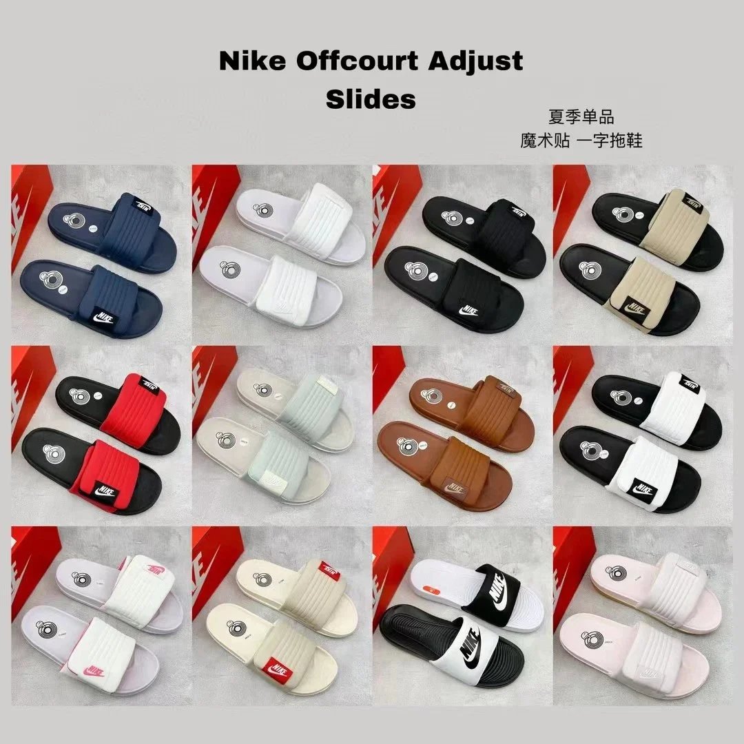 Nike Offcourt Adjust White Black Navy Beige Red Brown Pink Casual Slides